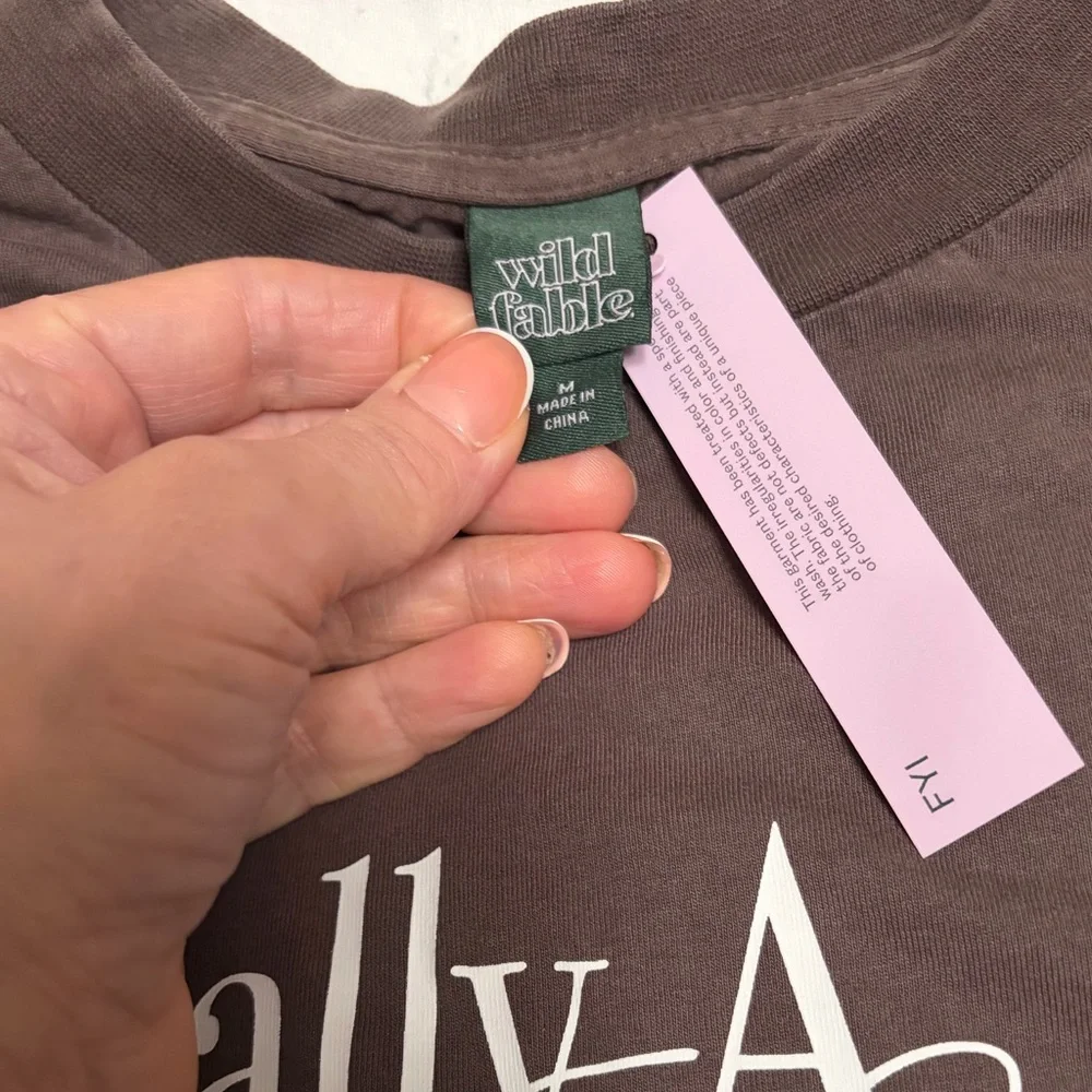 Wild Fable Brown Tee with Graphic Print - Picture 5 of 12